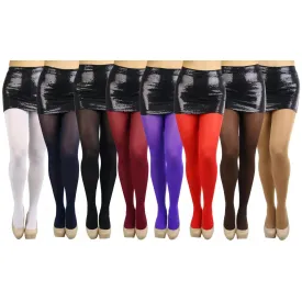 6-Pack: Women's Basic or Vibrant Semi Opaque Pantyhose