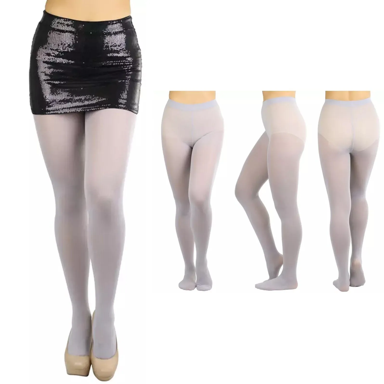 6-Pack: Women's Basic or Vibrant Semi Opaque Pantyhose