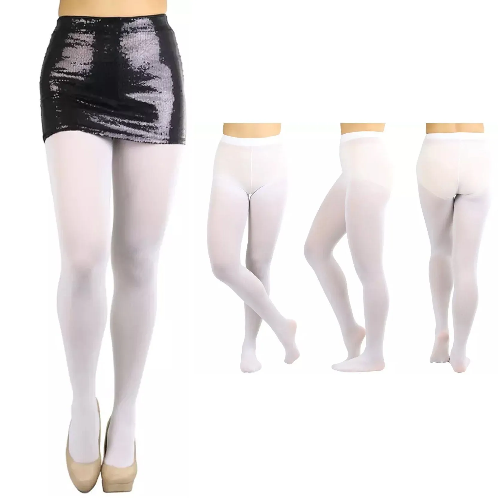 6-Pack: Women's Basic or Vibrant Semi Opaque Pantyhose