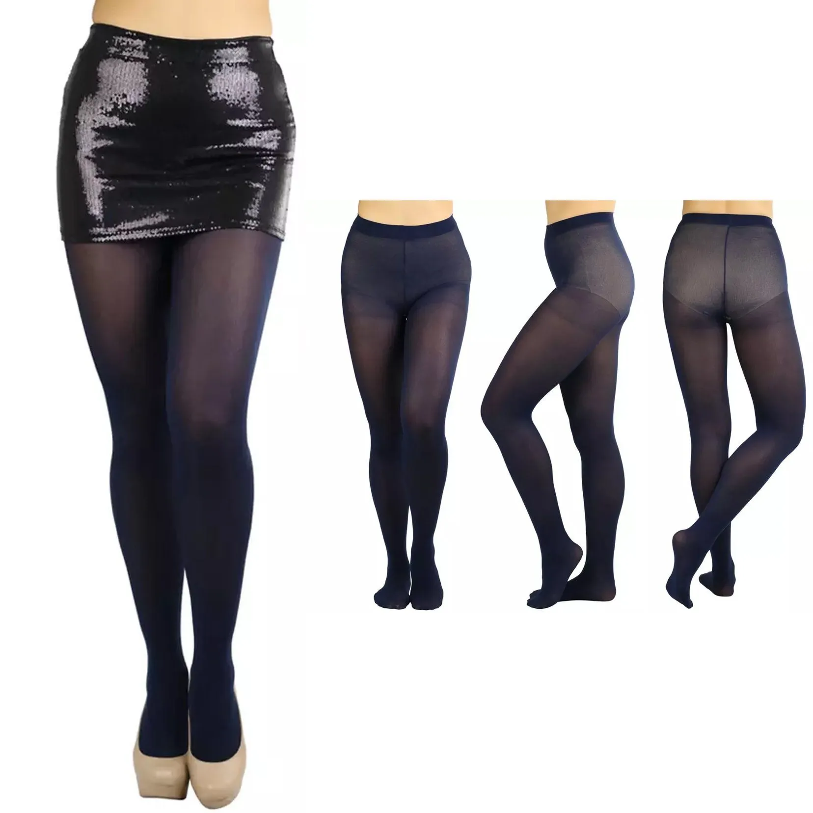 6-Pack: Women's Basic or Vibrant Semi Opaque Pantyhose