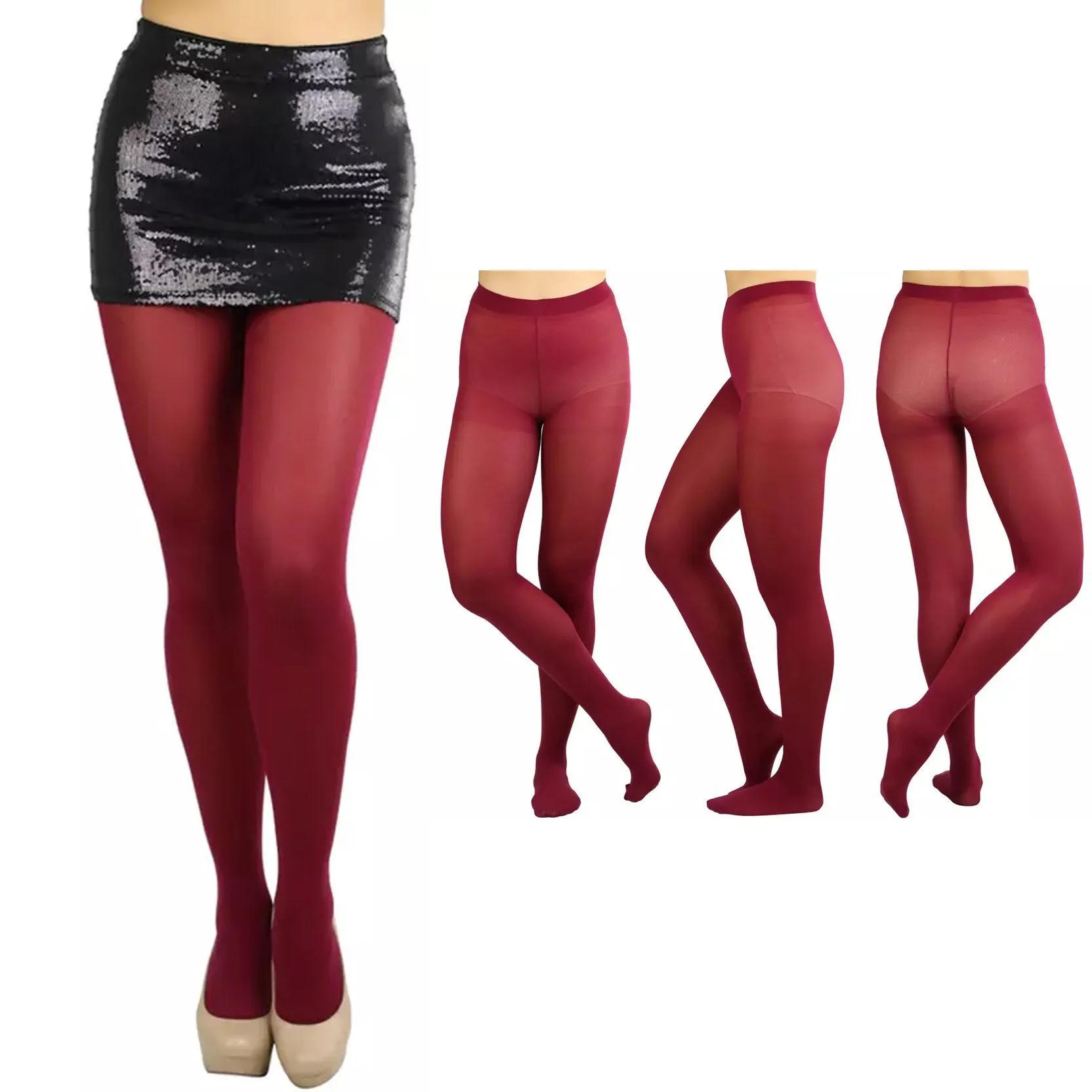 6-Pack: Women's Basic or Vibrant Semi Opaque Pantyhose