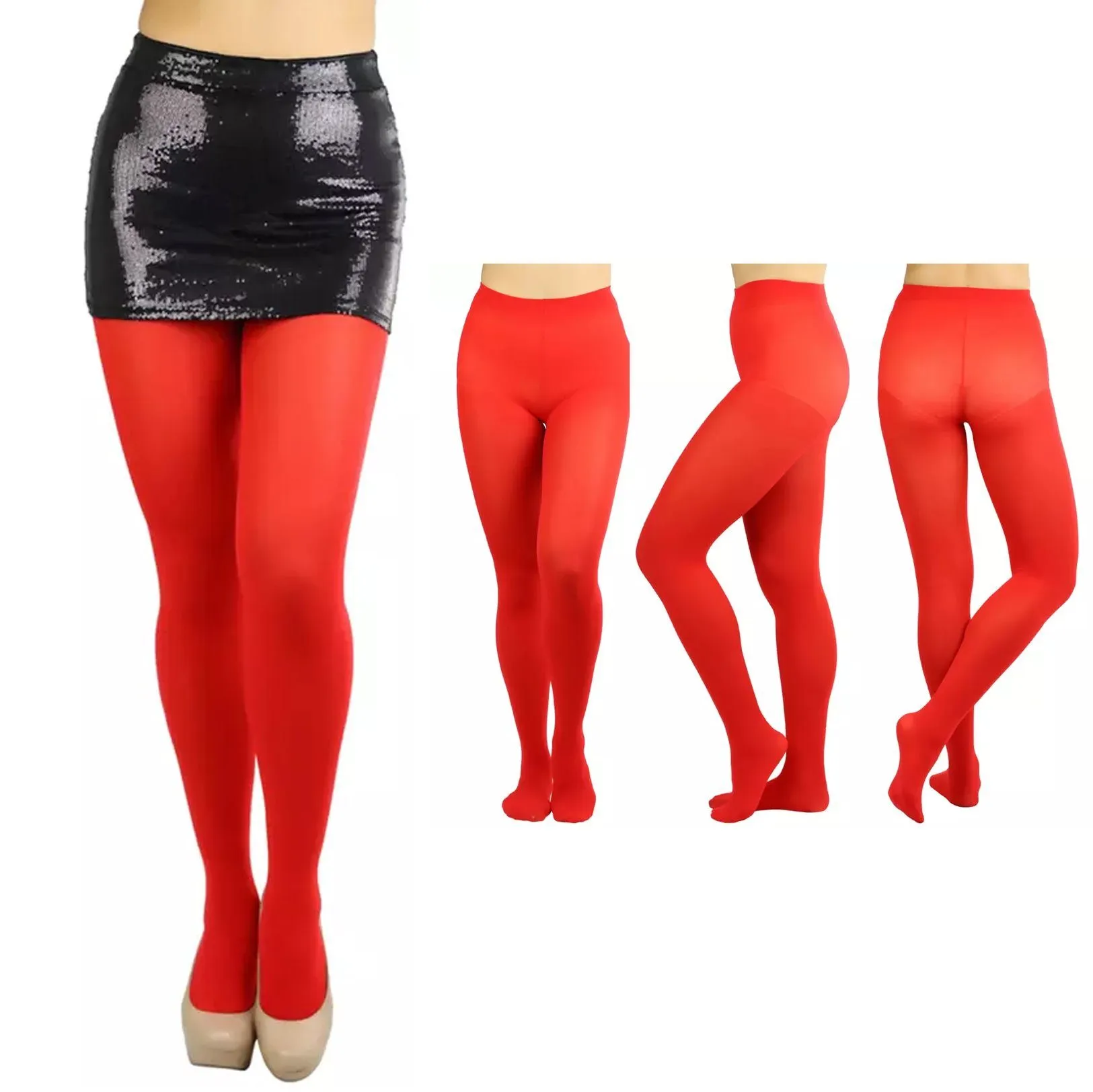 6-Pack: Women's Basic or Vibrant Semi Opaque Pantyhose