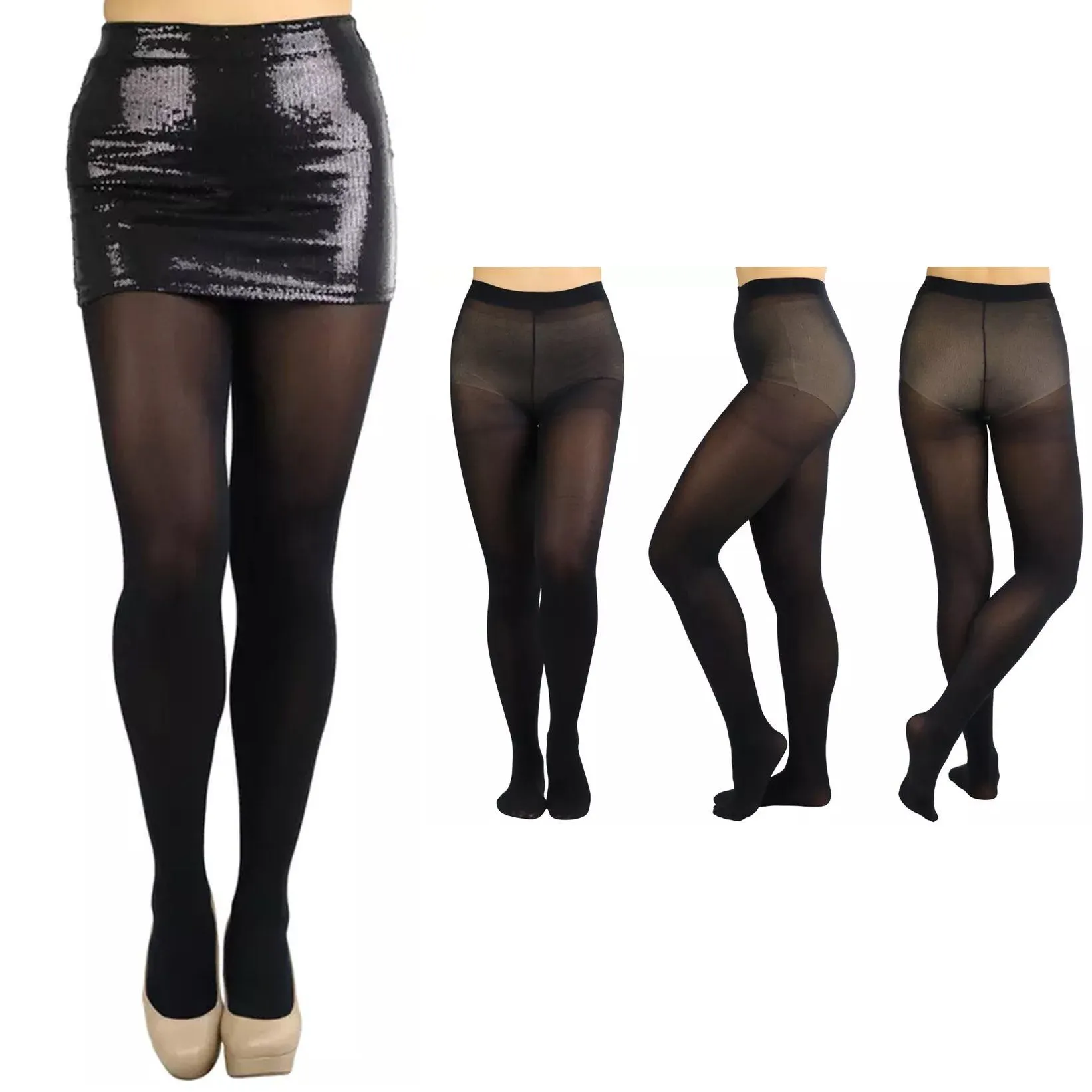 6-Pack: Women's Basic or Vibrant Semi Opaque Pantyhose