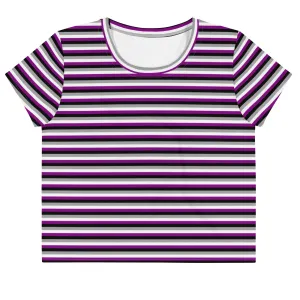 Asexual / Demisexual Flag Crop Tee