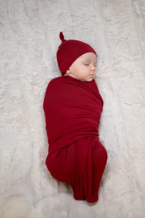 Baby Swaddle Set: Crimson