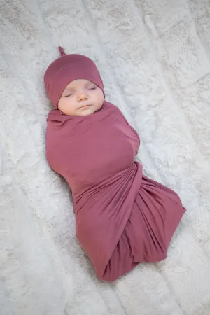 Baby Swaddle Set: Dusty Rose