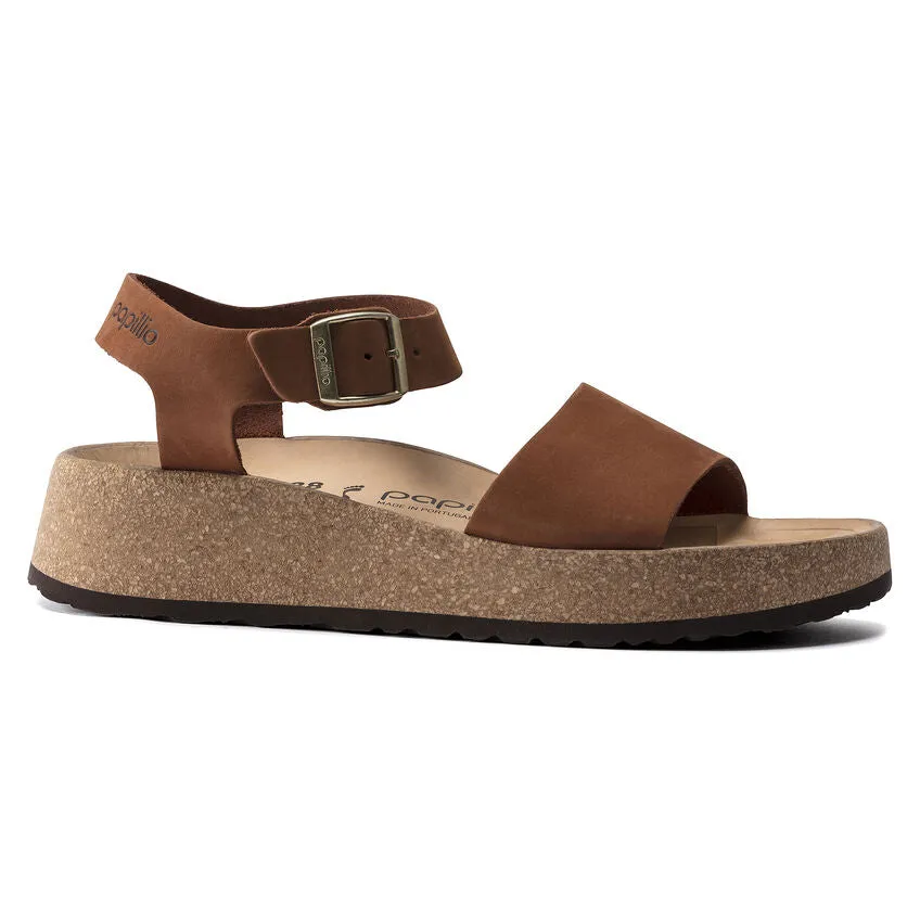 Birkenstock Glenda Nubuck Leather in Pecan