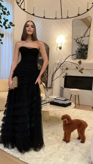 Black Prom Dresses Long Formal Gown     S1066