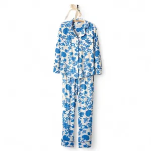 Blue & White Chrysanthemum Pajamas