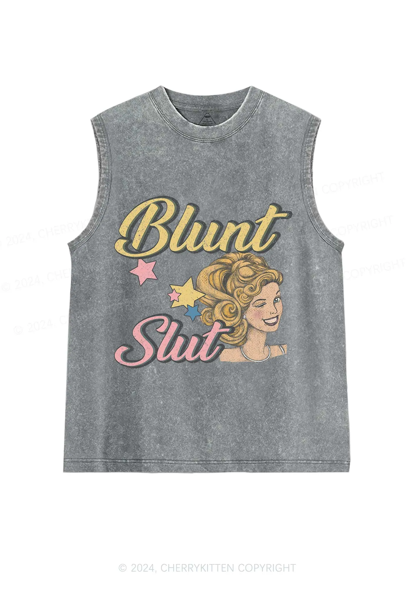 Blunt Slxt Y2K Washed Tank Cherrykitten