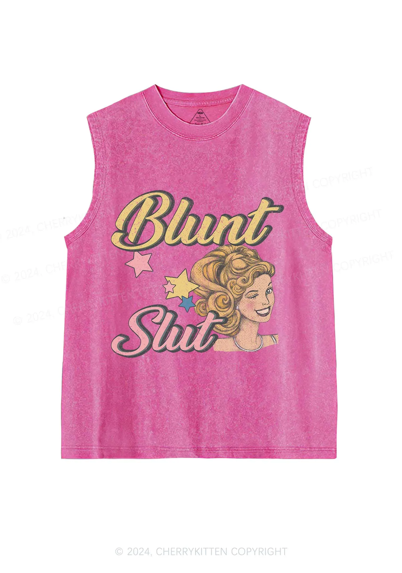 Blunt Slxt Y2K Washed Tank Cherrykitten