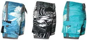 boy's fashion board shorts w/ hawaiian hibiscus patterns - sizes 8-18 Case of 36