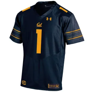 Cal Bears Under Armour Navy #1 HeatGear Loose Sideline Replica Football Jersey