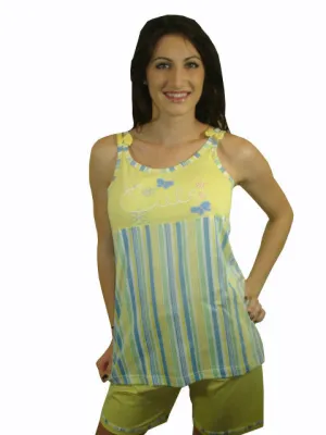 Cute 100% Pure Egyptian Cotton Pajama In Yellow