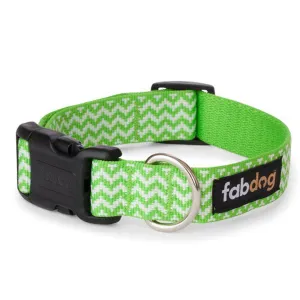 Fabdog | Chevron Dog Collar Green