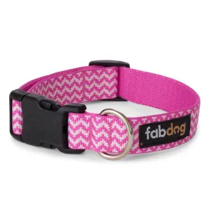 Fabdog | Chevron Dog Collar Pink