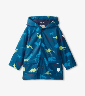 Hatley Colour Changing Raincoat, Real Dinos