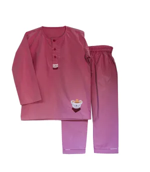 Loungewear - Mouse Mania - Round - Purple (Plain Bottom & Top with Embroidery)