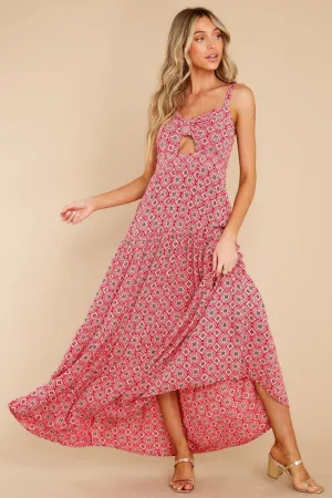 Love Tripping Red Medallion Print Maxi Dress