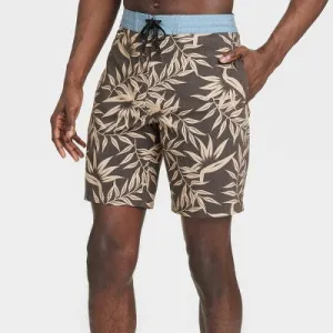 Men's 8.5" Leaf Print Paradise Bloom Board Shorts - Goodfellow & Co