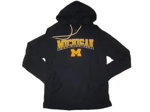 Michigan Wolverines Colosseum Navy 1 Button Long Sleeve Hooded T-Shirt (L)