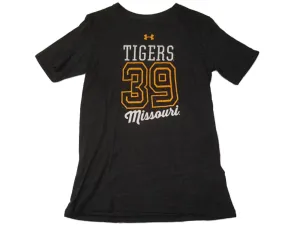 Missouri Tigers Under Armour Heatgear WOMENS Charcoal Gray SS T-Shirt (M)