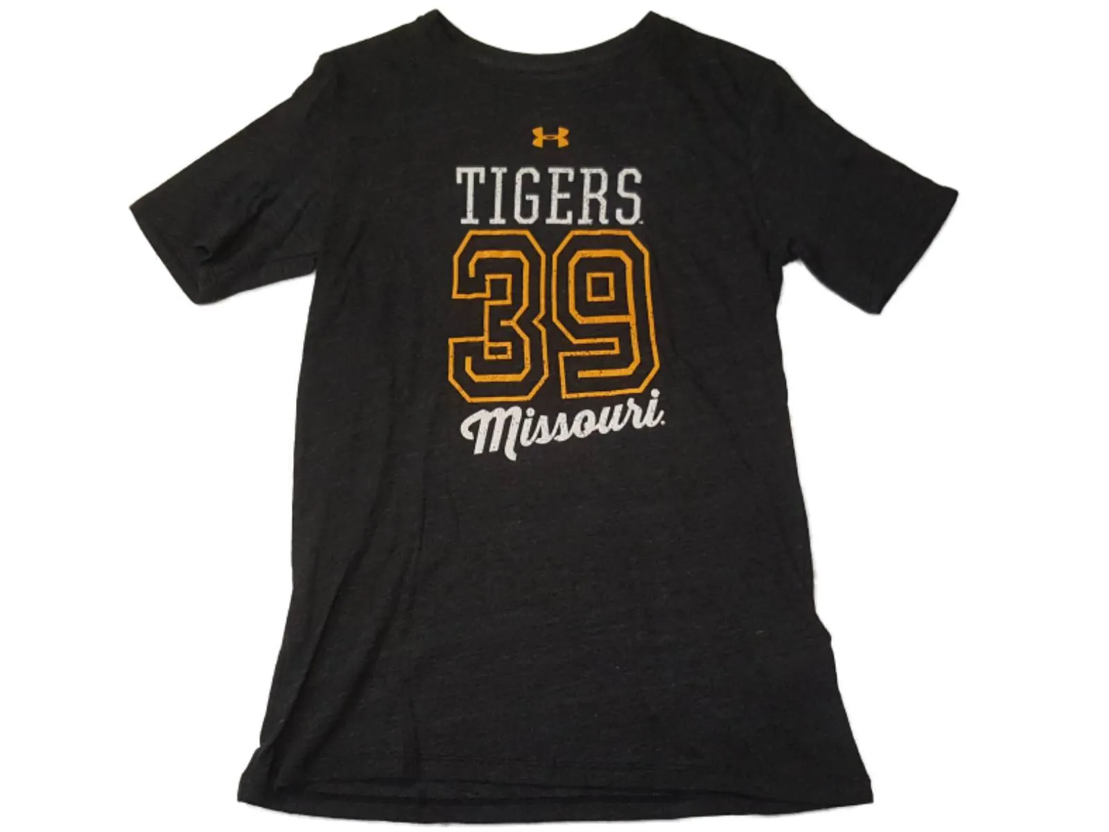 Missouri Tigers Under Armour Heatgear WOMENS Charcoal Gray SS T-Shirt (M)