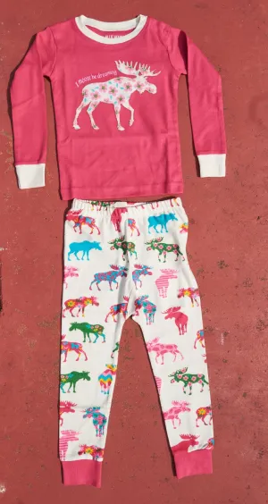 Moose Be Dreaming Alaska Kids PJ Set