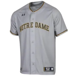 Notre Dame Fighting Irish Under Armour Gray Replica Baseball Jersey