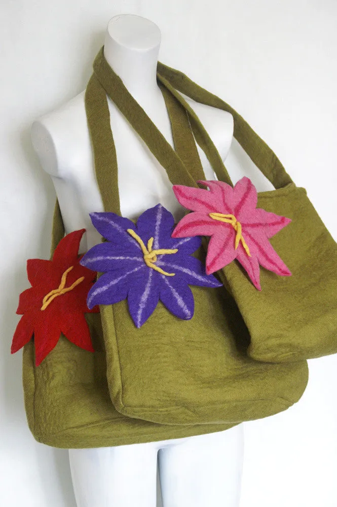 Nuno Felted Wool Shoulder Bags