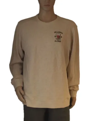 Oklahoma Sooners Alumni GFS Beige LS Long John Style Crew Neck T-Shirt (L)