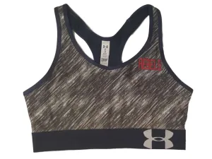 Ole Miss Rebels Under Armour Heatgear WOMENS Gray Racerback Sports Bra Top (S)