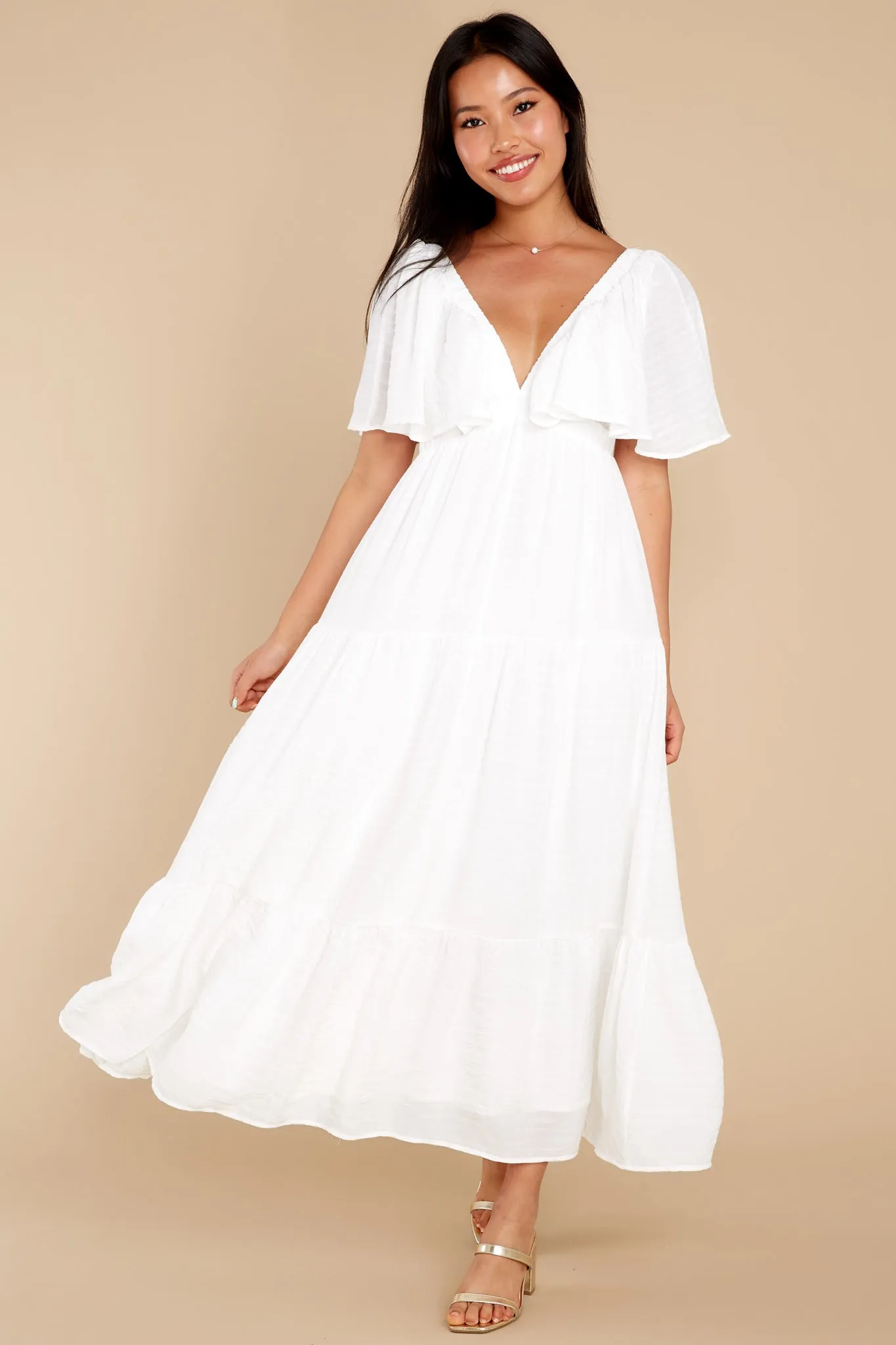 One More Chapter Ivory Maxi Dress