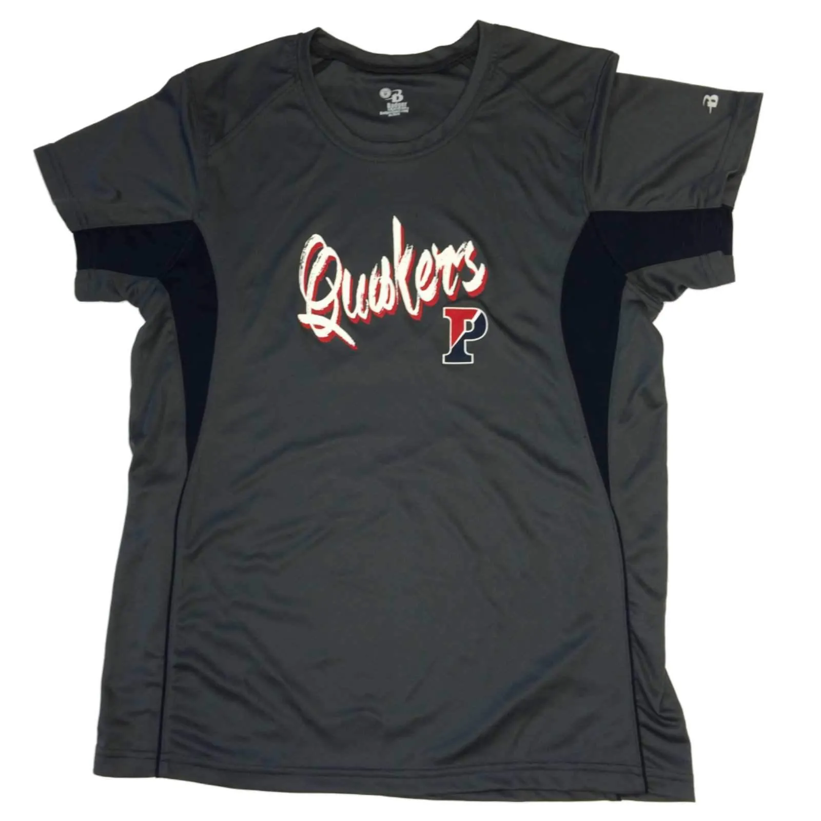 Penn Quakers Badger Sport WOMENS Charcoal Gray SS Crew Neck T-Shirt (M)