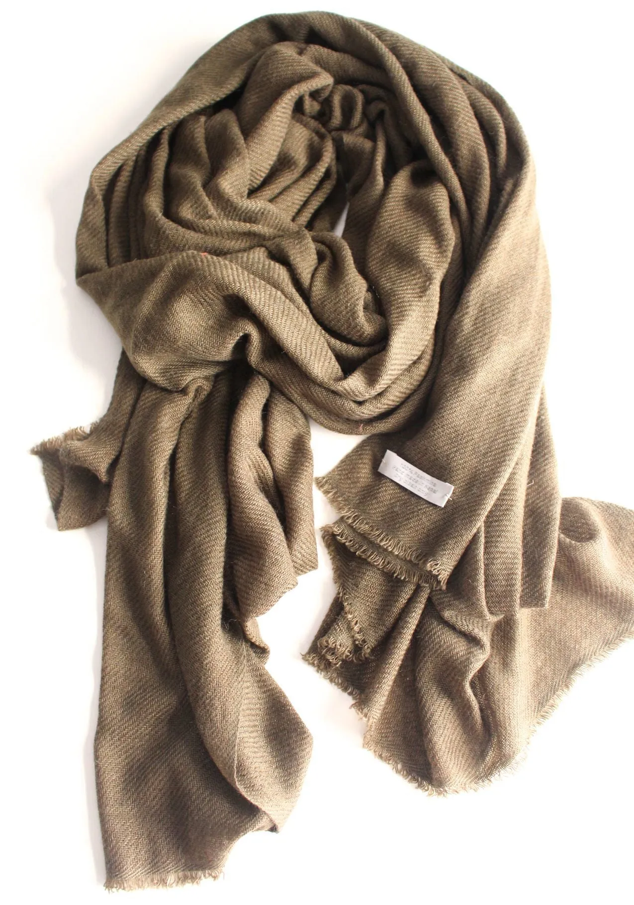 Pure Pashmina Shawl-Dark Camel