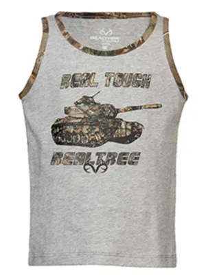 Realtree Camouflage TODDLER "Real Tough" Sabre Tank Logo Tank Top T-Shirt