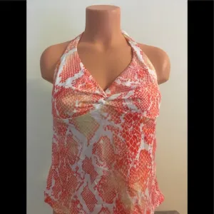 Victoria’s Secret Coral Snakeskin Tankini